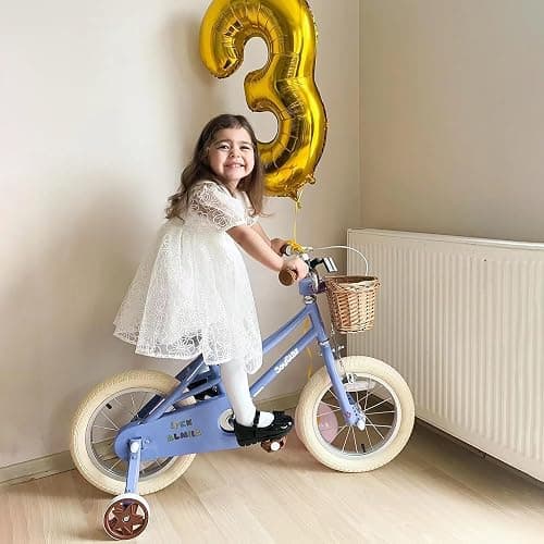 JOYSTAR Girls Bike for 2-12 Years Old Toddlers and Kids, 12" 14" 16" 18“ 20" Retro Style Kids Bike with Training Wheels, 18 20 Inch Children Bicycle with Kickstand thumbnail 5