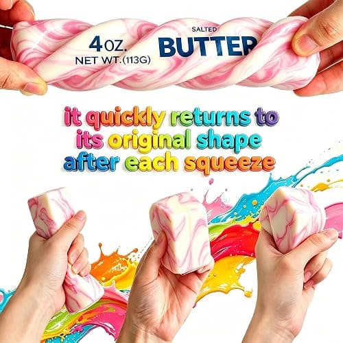 Butter Squishy, Squishy Butter, Squeeze Toys, Realistic Butter Stick Soft Squeeze Toys (Butter-2PCS) thumbnail 5