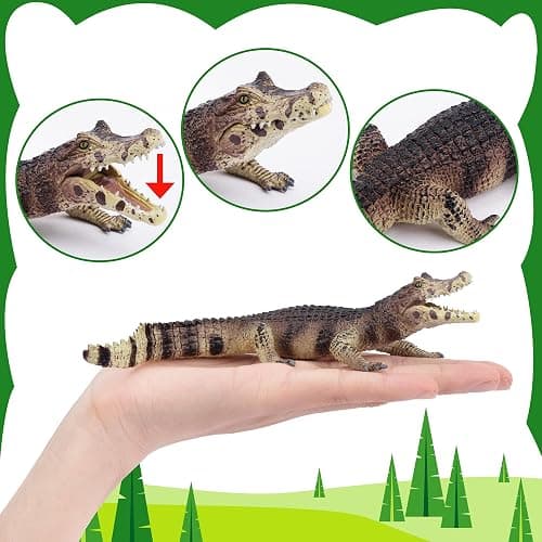 Toymany Reptile Animal Figurine Toys Set, 12 PCS Halloween Desert Amphibians Animal Figures with Komodo Dragon Lizard Snake Chameleon Rainforest Cold Blooded Animals Figures Party Favor for Kids thumbnail 7