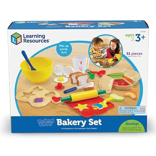 Learning Resources Pretend & Play Bakery Set - 31 Pieces, Ages 3+, Toddlers Bakery Toys, Preschool Food Kitchen for Kids, Gifts for Boys and Girls thumbnail 4