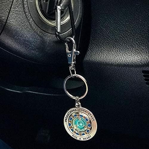 Iron Man Marvel Tony Has A Heart 3D Metal Key Chain | Officially licensed Arc Reactor design, durable metal construction, o-ring and lobster claw clasp, gift for Marvel fans thumbnail 7