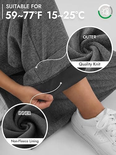 ATHMILE Womens Wide Leg Sweatpants Baggy High-Waisted Drawstring Sweat Pants Fashion Comfy Joggers with Pockets thumbnail 2