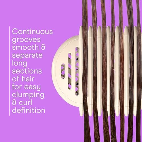 Conair Curl Define Pro Detangler Brush for Curly Hair, Dual-Vent Design with Continuous Grooves, Mixed Bristles for Frizz-Free Detangling, Smoothing, and Curl Definition thumbnail 4