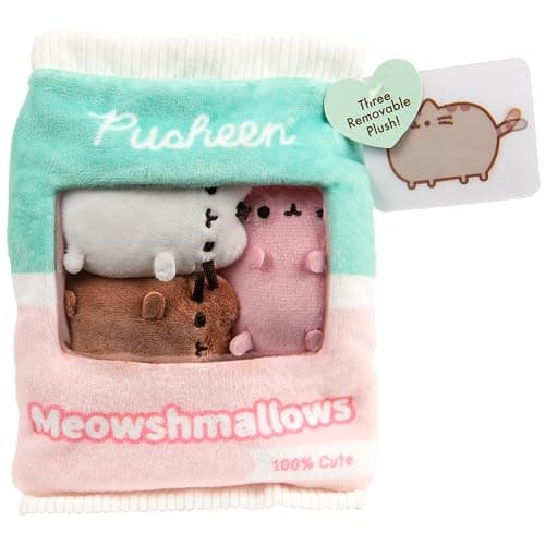 GUND Pusheen Meowshmallows Bag of Treats with Removable Mini Plush, Stuffed Animals for Ages 8 and Up, Pink/Green, 7.5” thumbnail 6