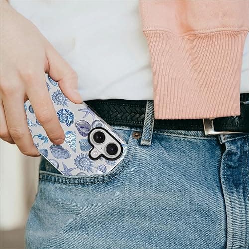 Kapadiy Case for iPhone 17 Case,Summer Beachy Seashell Design Hybrid Dual Protection Silicone Hard PC Shockproof Full Body Cover Slim Anti Scratch Protective Case for Men Women thumbnail 7