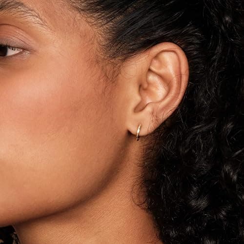 PAVOI 14K Gold Plated Ear Cuff | Gold Huggie Earrings for Women | Dainty Cuff Earrings & Small Hoops | Trendy Fashion Jewelry thumbnail 2