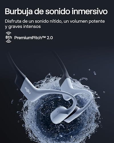 SHOKZ OpenSwim Pro Auriculares Conducción Ósea Natación, Inalámbricos Bluetooth 5.4 Open-Ear Deportivos, Impermeables IP68, 32GB MP3, Carga Inalámbrica, Mics. Cancelación Ruido, 9H de Autonomía, Gris thumbnail 7