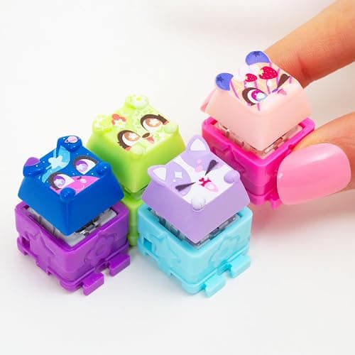 Goliath - CLICKEEZ Keyboard MegaPack - 1 Clavier + 15 Touches Keycaps Cliquables Kawaii + 1 Porte Clés - Keycaps à Clipser - 70 Personnages à Collectionner - Jouet Fidget ASMR - Idée Cadeau dès 6 Ans thumbnail 3