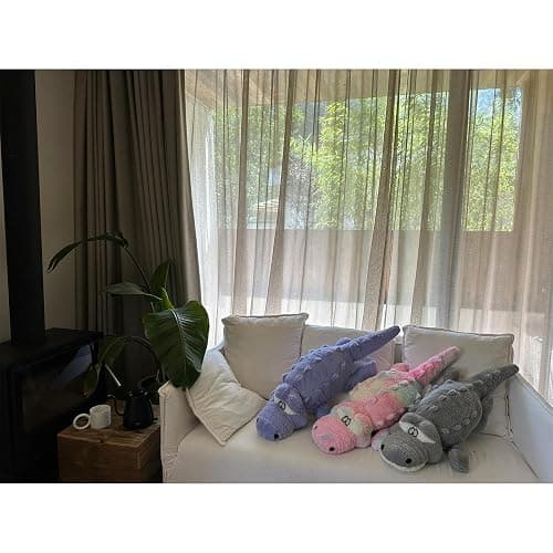 Hofun4U Alligator Plush Pillow, 67 inch Alligator Stuffed Animal, Home Decoration Christmas Valentine’s Birthday Gift for Boys Girls Adults Kids (Grey) thumbnail 7