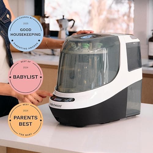 Baby Brezza Baby Bottle Washer Pro - Clinically Proven Better Cleaning - Washer, Sterilizer + Dryer In One Appliance for Essentials like Bottles + Pump Parts – Machine Replaces Brushes + Racks thumbnail 10