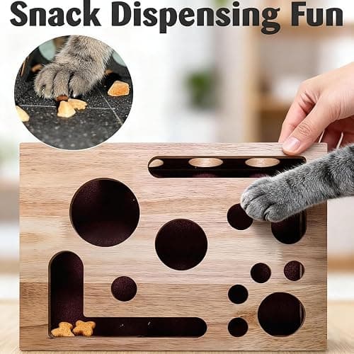 Clawsaver Box for Cats, Cat Clawsaver, Rufftopia Cat Claw Saver, Cat Toys for Indoor Cats - Nail File Box with Interactive Cat Toys, Cat Puzzle Feeder Scratch Puzzle Toy for Indoor Cats (Set-B) thumbnail 5
