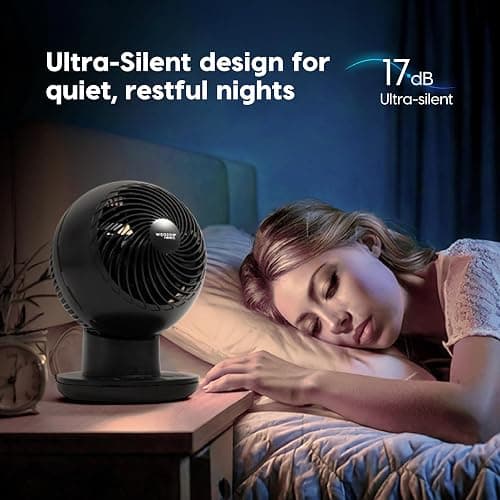 IRIS USA WOOZOO Air Circulator Fan with Remote, Oscillating Table Fan, 8 Speeds, 82ft Max Air Distance, 65° Tilt, Ultra Quiet DC Motor, Small Desk Fan for Bedroom, Office, Dorm, Black thumbnail 7