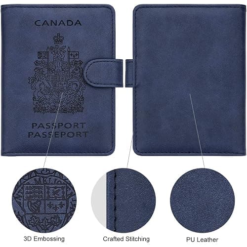 WALNEW RFID Blocking Passport Holder Travel Wallet Cover Case thumbnail 3