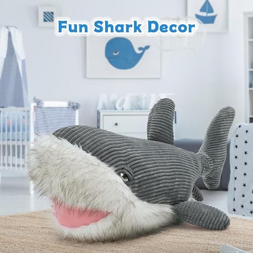 MorisMos Great White Shark Stuffed Animal Plush Pillow, 47" Giant Mako Shark Toy for Kids, Adults,4ft Large Ocean Animal Gift for Marine Creature Lovers, Sea Life Decoration for Room, CE/CPC Certified thumbnail 6