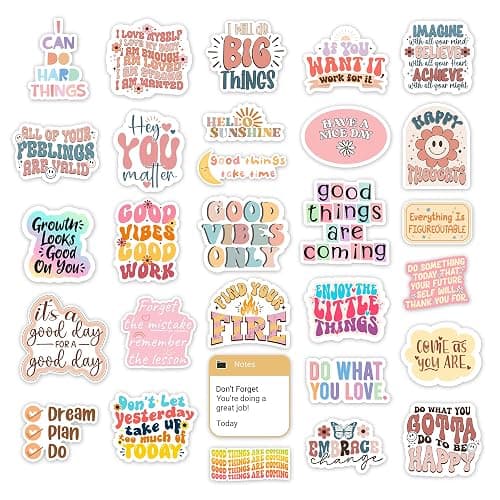 300PCS Motivational & Affirmation Stickers – for Vision Board, Positive Inspirational Decals for Water Bottles, Laptops, Planners, Journals, Scrapbooks & Teachers thumbnail 4