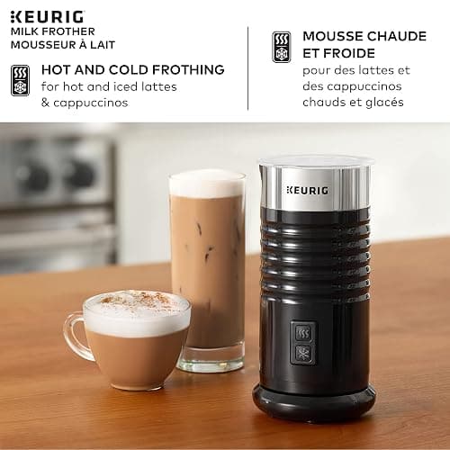 Keurig Milk Frother For Lattes And Cappuccinos, Features Hot And Cold Function, Black thumbnail 4