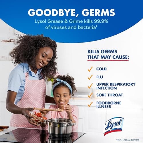 Lysol Pro Kitchen Spray Cleaner and Degreaser, Antibacterial All Purpose Cleaning Spray for Kitchens, Countertops, Ovens, and Appliances, Citrus Scent, 22oz thumbnail 5