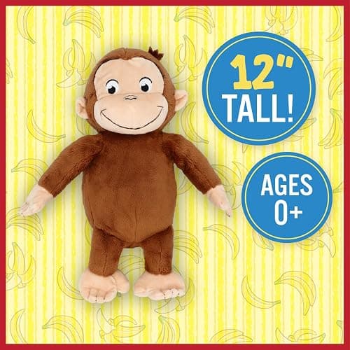Kids Preferred Curious George Monkey Stuffed Animal Plush Toys Soft Cutest Cuddle Plushie Gifts for Baby and Toddler Boys and Girls - 12 Inches thumbnail 5