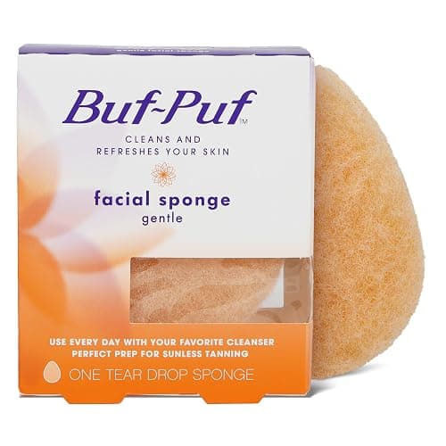 Buf-Puf Gentle Facial Sponge, Dermatologist Developed, Removes Deep Down Dirt & Makeup That Causes Breakouts and Blackheads, Reusable, Exfoliating, 1 Count - Image 1