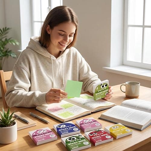 Rarler 12 Boxes of Transparent Pull-Out Sticky Notes (960 Sheets Total) - Office Stationery Work Accessories with Strong Adhesion, No Residue, 50 Reuses Per Sheet, Suitable for Office Work thumbnail 6