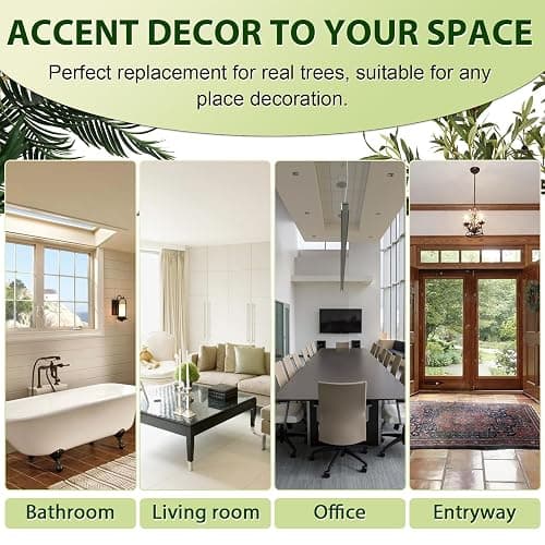 VIVATREES Olive Trees Artificial Indoor, 5FT Tall Faux Olive Tree with White Tall Planter, Artificial Plants with Natural Wood Trunk and Lifelike Fruits for Home Office Decor thumbnail 9