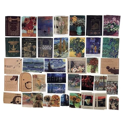 200PCS Vintage Scrapbooking Supplies Kit for Journaling,Bullet Journals Junk Journal Planners Aesthetic Cottagecore Room Decor Wall Art Collage Album(Artistic) thumbnail 6