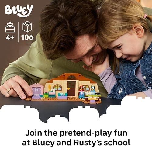 LEGO Bluey School with Rusty and Bluey - Building Toy for Girls & Boys, Ages 4+ - Toddler Figures & Playset - Gift for Birthdays - 11221 thumbnail 2