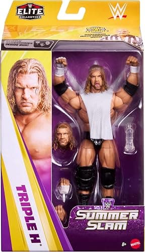 Mattel WWE Elite Collection Action Figure & Accessories, Premium Live Event Triple H Set, SummerSlam Series with Jesse “The Body” Ventura Build-A-Figure Parts​​​ thumbnail 3