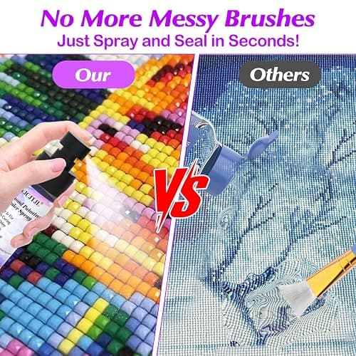 Upgraded Diamond Painting Sealer Spray - 30 Minutes Quick Dry Diamond Art Sealer Glue, Keep Diamond Art Fixed and Shiny, Diamond Art Accessories and Tools, Easy to Use, No Brush Needed (1 Pack) thumbnail 2