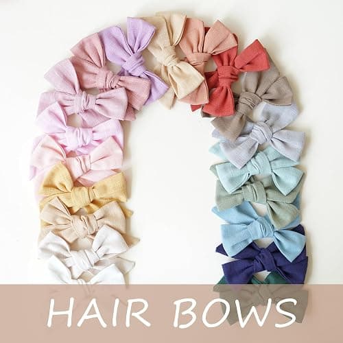 Prohouse 40 PCS Baby Girl Hair Clips, Alligator Hair Bows for Toddlers & Kids, Baby Hair Accessories - Vibrant thumbnail 7