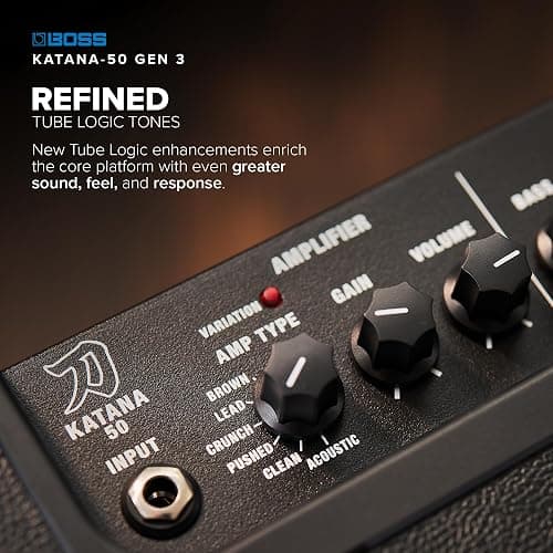 BOSS Katana-50 Gen 3 Guitar Amplifier | Compact 50-Watt Combo Amp | Custom 12-Inch Speaker | Evolved Tube Logic Sound | 12 Amp Characters | Onboard BOSS Effects | Advanced Connectivity & More thumbnail 3