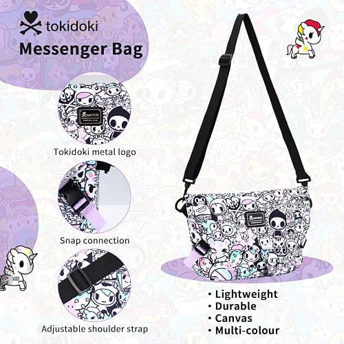 tokidoki Messenger Bag for Women，Cute Cross Body Bags Phone Wallet Crossbody Bag for Women Men for Work Travel Gift thumbnail 4