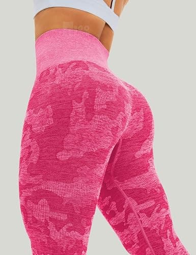HIGORUN Women Seamless Leggings Smile Contour High Waist Workout Gym Yoga Pants thumbnail 5