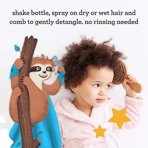 Aveeno Kids Hydrating Hair Detangler Spray, 10 fl. oz | Quickly Detangles Hair, Oat Extract, Tear-Free, Gentle on Sensitive Skin & Scalp thumbnail 3