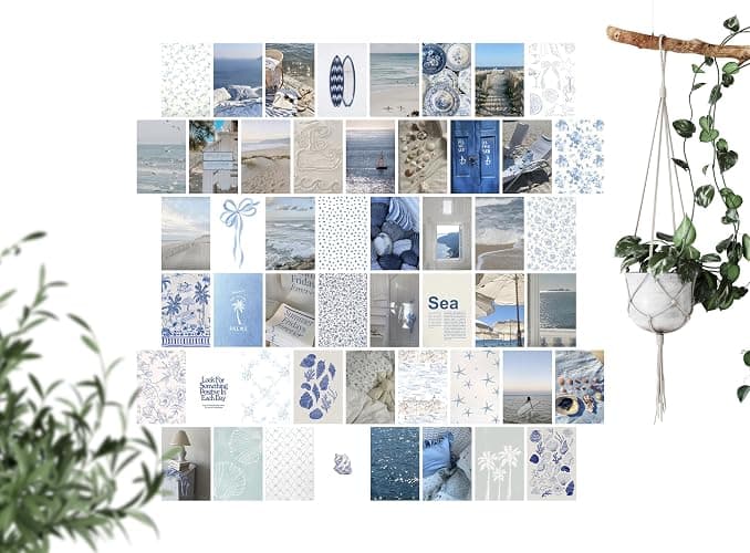 TwoDays Coastal Granddaughter Room Decor, Beachy Aesthetic Wall Collage Kit, Coastal Cowgirl Wall Art Prints for Teen Girls Bedroom, Beach Artwork. (Set of 50, 4" × 6") thumbnail 6