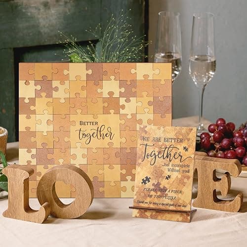Motipuns Wedding Guest Book Alternative Wooden Guest Book Wedding Party Favors for Table Sign Decor 66 Pcs Guestbook Alternative for Engagement Anniversary thumbnail 2