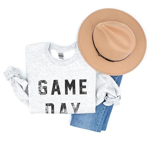 Game Day Sweatshirt, Cute Sports Sweatshirt For Women, Vintage Football Pullover Sweater, Touchdown Shirt, Gift For Mom, Unisex Crewneck Sweatshirt Ash Grey thumbnail 6