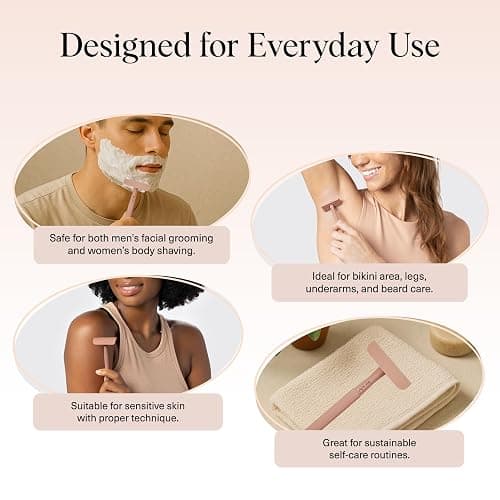 Kitsch Double Edge Safety Razors for Men and Women Blades Refills – Safety Razor Blades for Smooth and Comfortable Shave, Stainless Steel Razor Refills, Sustainable Shaving Blades - 10 Count thumbnail 6