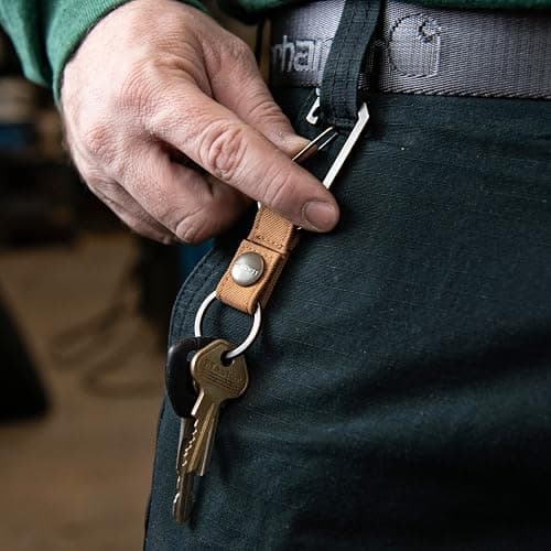 Carhartt Unisex Adult Durable Metal Key Keeper, Belt Loop Key Ring Holder with Self-Locking Metal Gate Clip for Car/Home Keys thumbnail 6