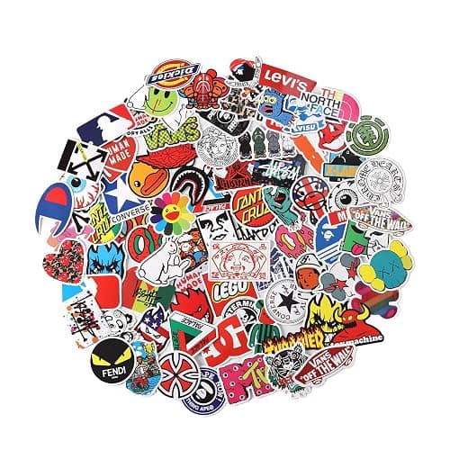 Cool Brand Stickers for Adults,for Teenagers 101 Pack Decals for Laptop Computer Skateboard Water BottlesWaterproof Vinyl Stickers Pack for Laptop, Skateboard, Luggage thumbnail 3