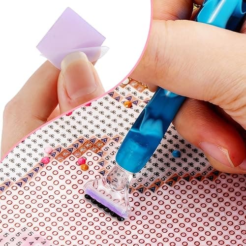 Phinus Diamond Art Wax 100 PCS, 5 Different Colors DIY Diamond Painting Wax with Storage Box for Adults and Kids, 2x2 cm Glue Wax for Diamond Art Painting thumbnail 4