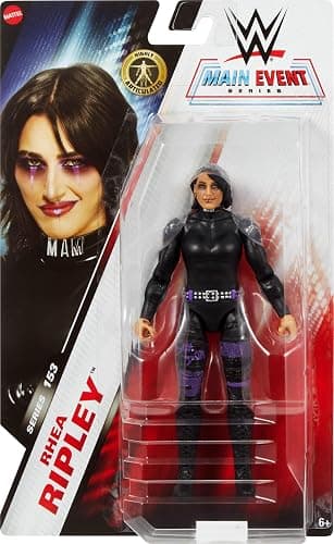 Mattel WWE Rhea Ripley Action Figure, Main Event Series #153 6-inch Collectible with 10 Articulation Points & Life-Like Look - Rhea Ripley thumbnail 2