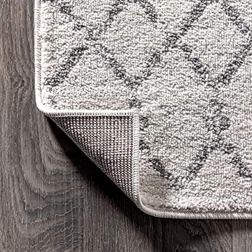 JONATHAN Y Boho Vintage Diamond Cream/Gray Indoor Area Rug 8X10 ft, Moroccan Hype for Living Room, Bedroom, Kitchen, Office, Easy-Cleaning, High Traffic, Pet-Friendly, Non-Shedding (MOH101B-8) - Cream/Gray - 7'9" x 10' (Rectangular) thumbnail 4