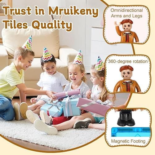 15 Pieces Magnetic People Figures for Kids, Magnet Play People Perfect for Magnetic Tiles Building Blocks STEM Learning Magnet Toys for Boys Girls Ages 3 4 5 6 7+ Years Birthday Gifts(Styles May Vary) thumbnail 7