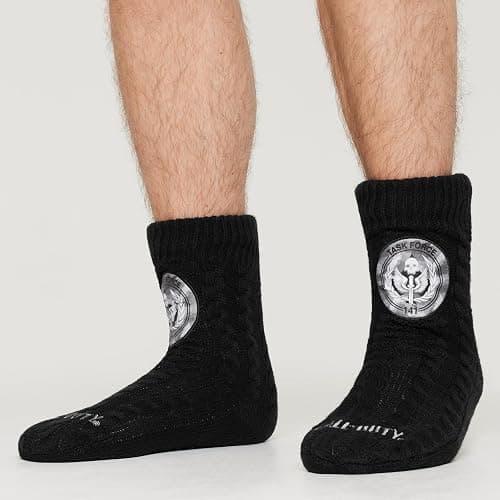 Call of Duty Slipper Socks for Men Teenagers - Soft and Warm Bed Socks with Non Slip Grip Pads One Size - Mens Gifts thumbnail 6