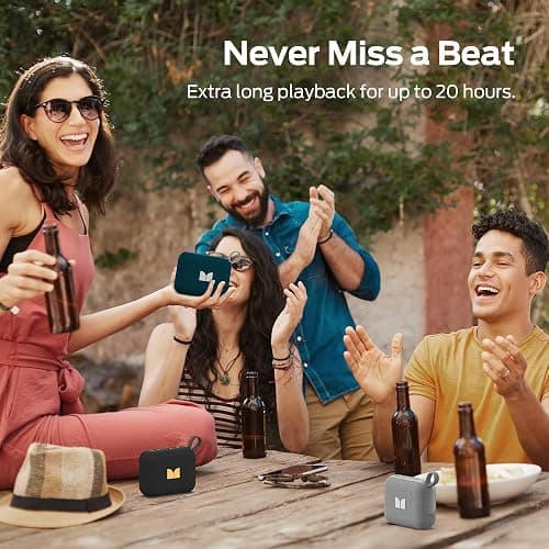 Monster Cube 1 Portable Bluetooth Speaker, IPX7 Waterproof, Bluetooth 6.0, 20H Playtime, Powerful Stereo Sound, Speaker for Home, Outdoors and Travel, Grey thumbnail 5