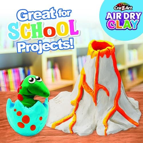 Cra-Z-Art Air Dry Clay - 5lb Bucket Natural White Modeling Clay, Perfect for Sculpting, School Projects, Bulk Class Supplies for Teachers, Day Cares, Camps, Essential for School thumbnail 5