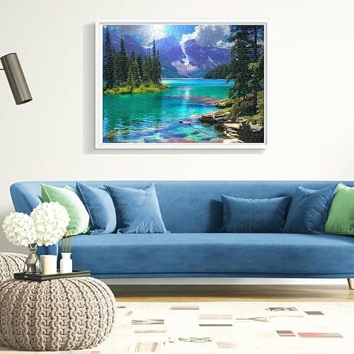 500 Pieces Puzzles for Adult Jigsaw Puzzle 500 Piece Puzzle Children Elderly Puzzle Mountain Forest Lake Puzzles Gift for Mom Dad Family Friend Family Activity Games Home Decor Wall Art 20.5x15IN thumbnail 7