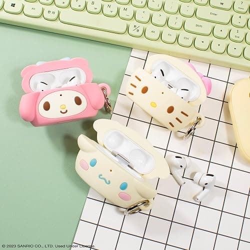 iFace x Hello Kitty and Friends Case [ Compatible with AirPods Pro 2 ][Steamed Bun Series] Silicone Protective Cover [Carabiner Clip Included] [Wireless Charging Compatible] – Hello Kitty thumbnail 6