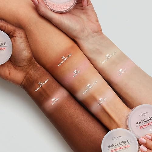 L'Oreal Paris Infallible Blur-fection Longwear Loose Setting Powder, Blurring Face Powder With Up to 24HRs of Wear, Brightening Light Pink, 1 Kit thumbnail 5